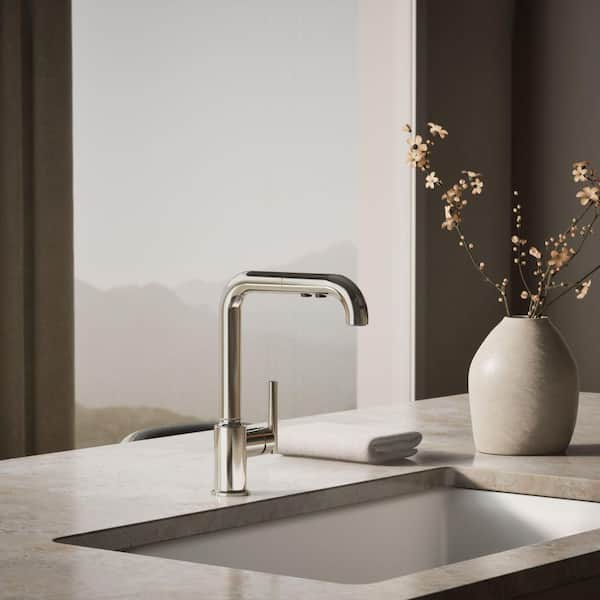 KOHLER Purist Single-Handle Pull-Out Sprayer Kitchen Faucet in
