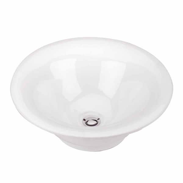 RENOVATORS SUPPLY MANUFACTURING Bristol 18 in. Round Vessel Bathroom Sink in White