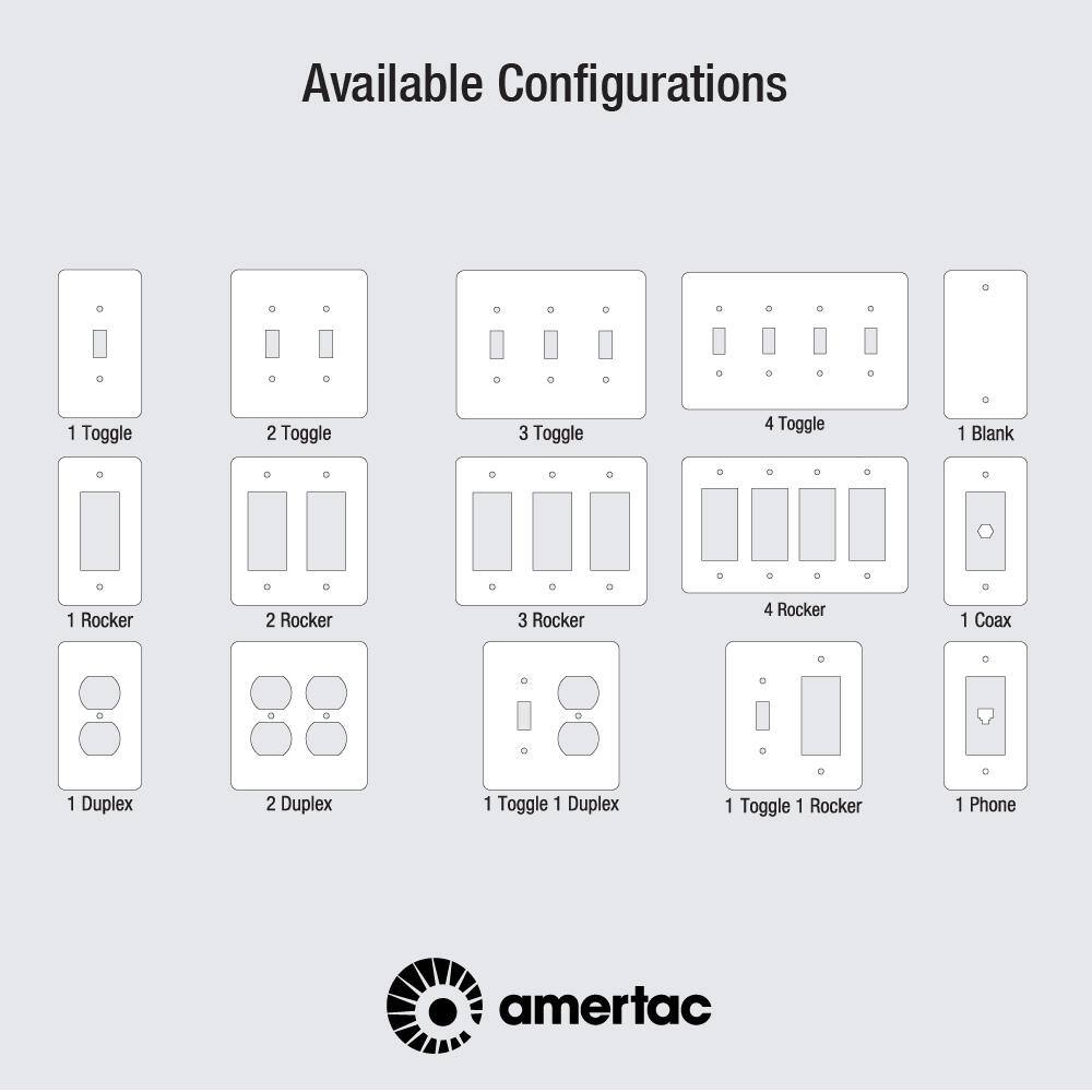 White Composite Triple Toggle Light Switch Wall Plate