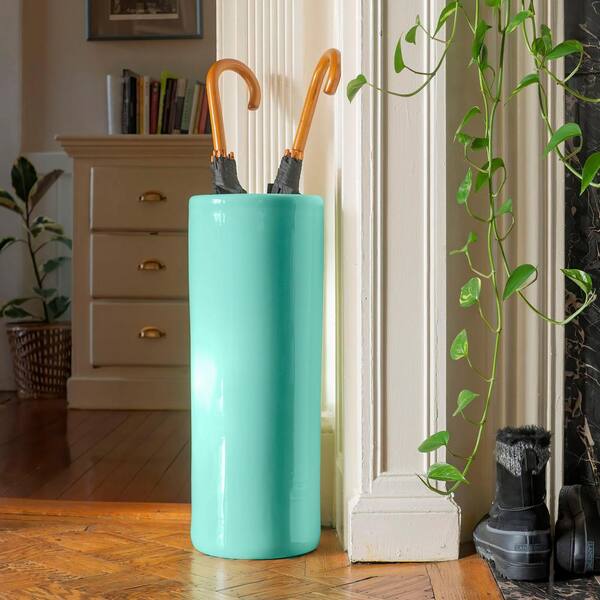 Oriental Furniture 24 in. Turquoise Umbrella Stand