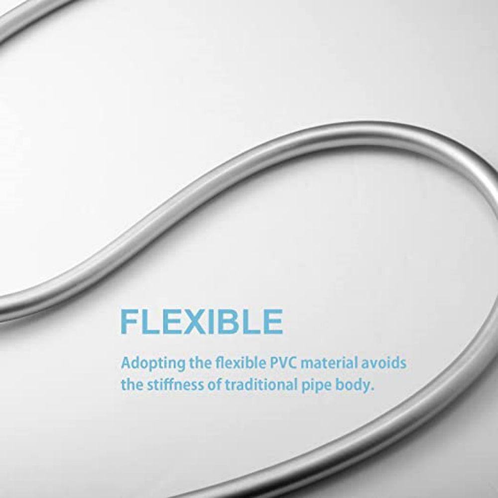 Ultra-Flex 60-Inch Silver PVC Shower Hose with Brass Insert