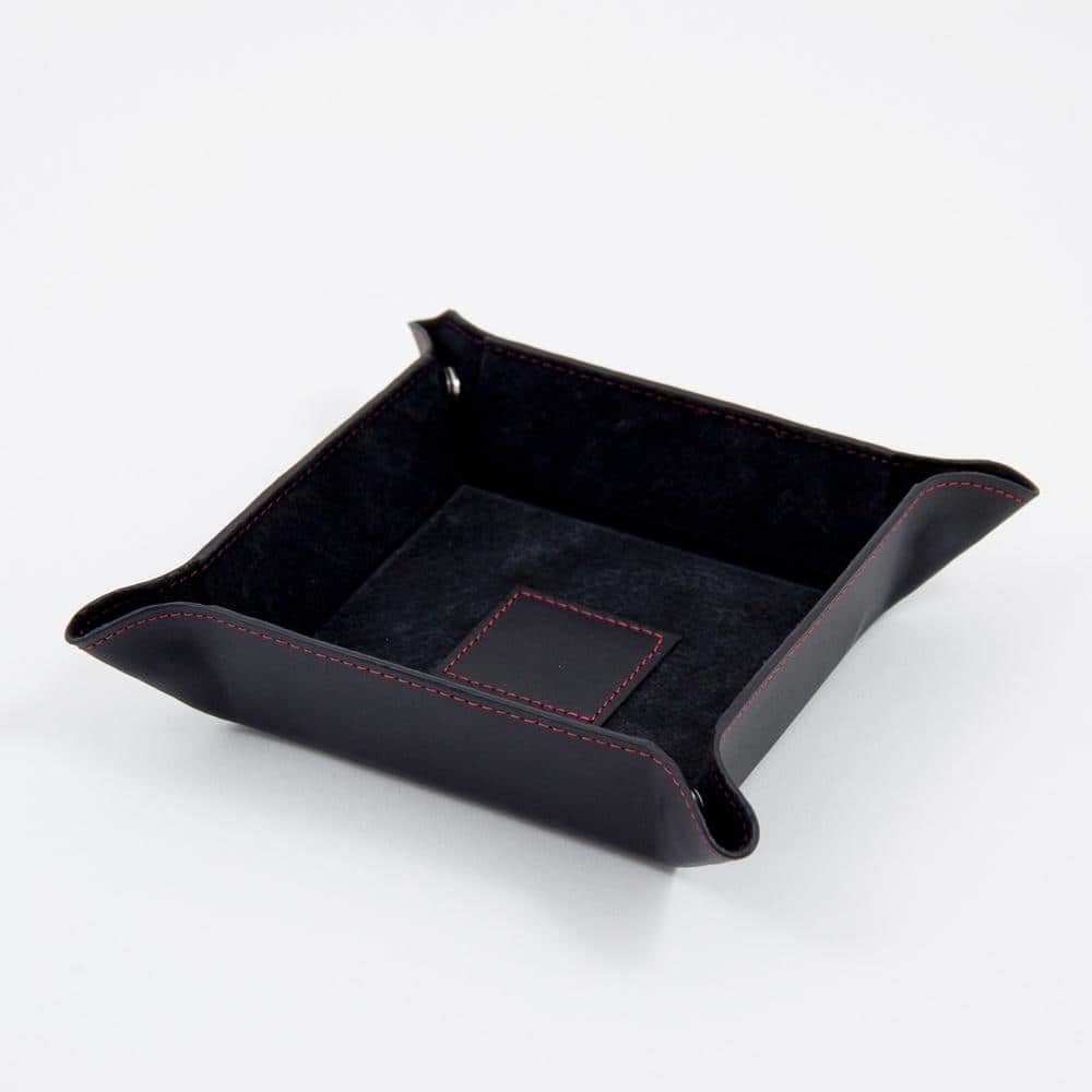 Black Leather Snap Valet