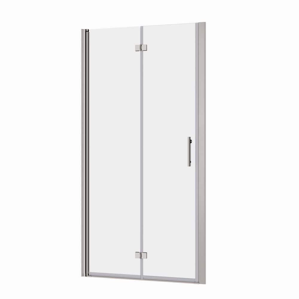 32 in. W x 72 in. H Bifold Frameless Shower Door in Chrome with Clear Tempered Glass price history on PriceWatchPro