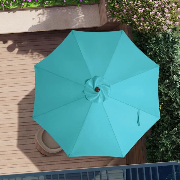 15 foot cantilever patio umbrella offset BLUU 12 FT Solar Cantilever Umbrella LED Aluminum Offset Umbrella with 15  Strip Lights and Center light, Recycled Fabric 36 Month Fade Resistance, main image 0