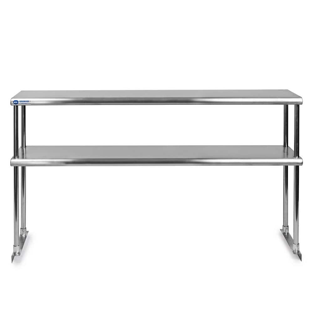 60" Stainless Steel Double Overshelf for Prep Tables