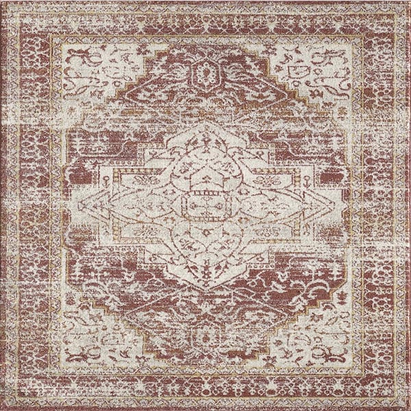 Eviva Venus Terracotta/Cream 10 ft. x 12 ft. Oriental Area Rug