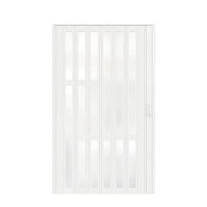 SOCBAZZAR 42 in x 80 in. White Oak Finished Interior PVC Folding