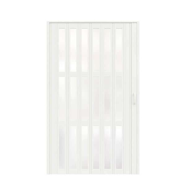 Spectrum Dunes 48 in. x 80 in. White Vinyl Accordion Door with