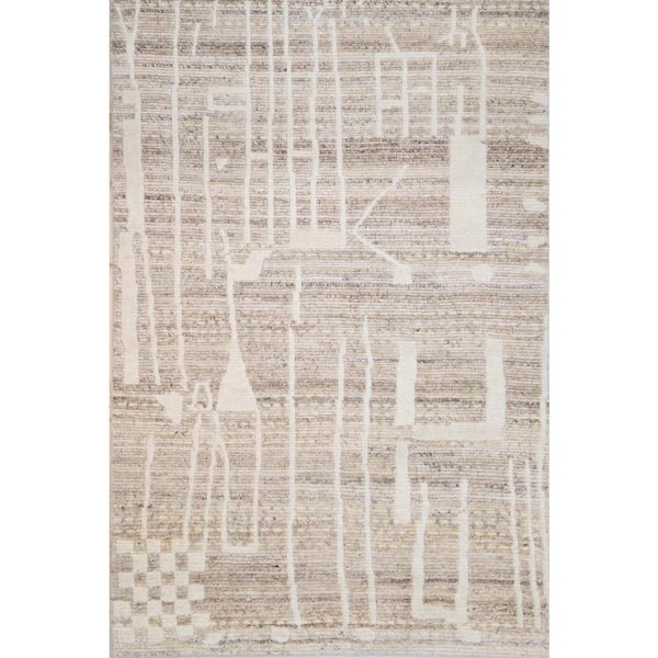 BASHIAN Jasiah Camel 4 ft. x 6 ft. (3 ft. 6 in. x 5 ft. 6 in.) Geometric Transitional Accent Rug