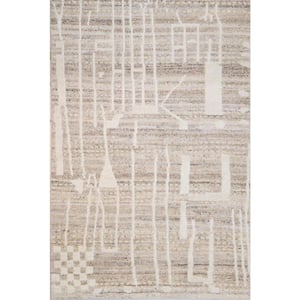 Jasiah Camel 9 ft. x 12 ft. (8 ft. 6 in. x 11 ft. 6 in.) Geometric Transitional Area Rug