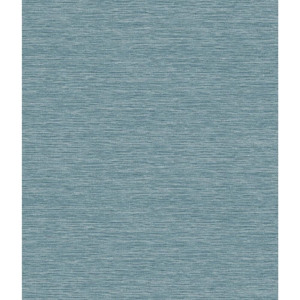 York Wallcoverings Challis Woven Blue Paper Strippable Roll (Covers 56 sq. ft.)