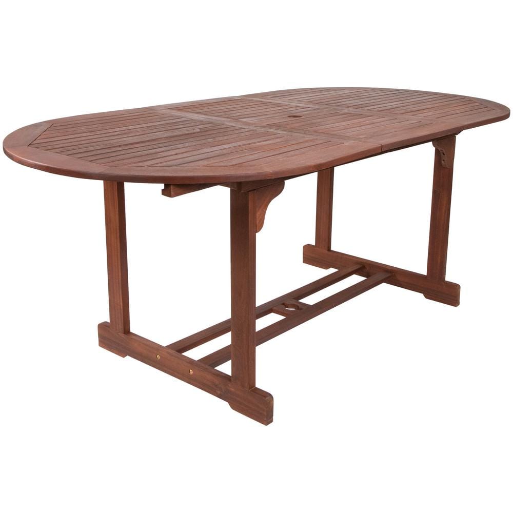 Oval Folding Acacia Wood Outdoor Patio Dining Table
