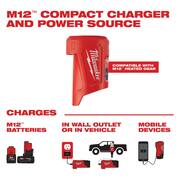 Men's 3X-Large M12 12-Volt Lithium-Ion Cordless Red Heated Jacket Hoodie (Jacket and Battery Holder Only)