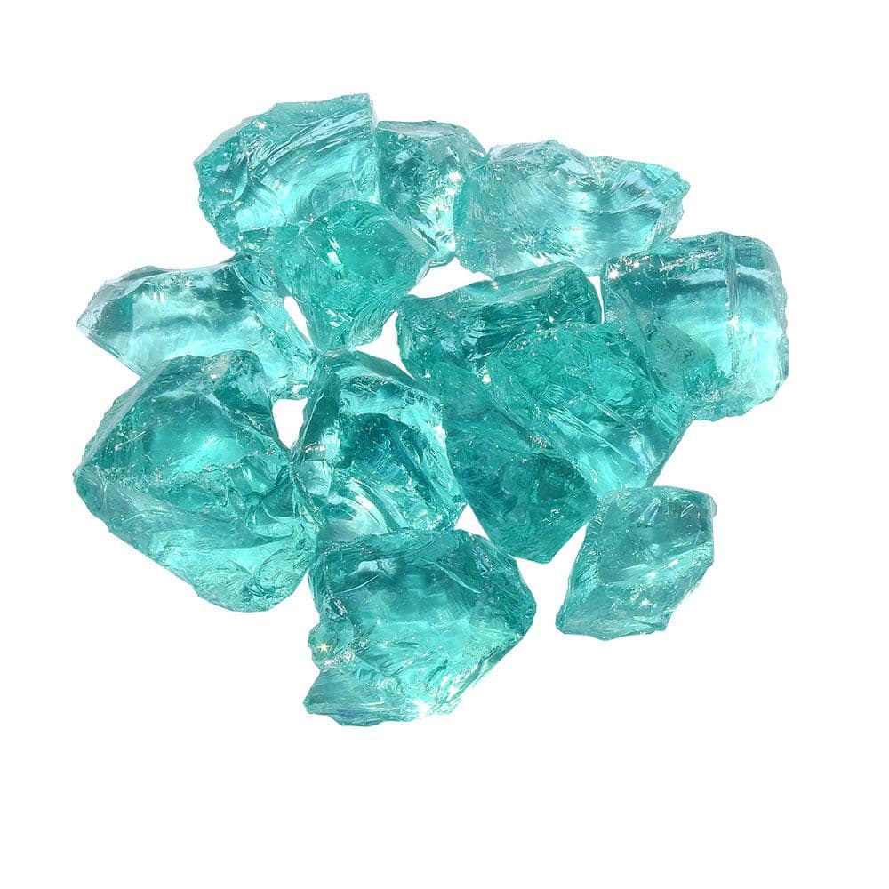 Aqua Recycled Glass 50-100mm Modern Landscape Stepping Stone
