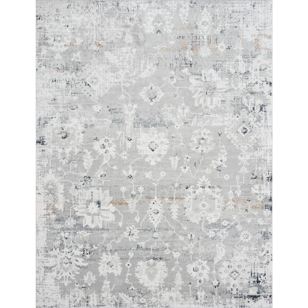 KALATY Pearl Grey 2 ft. 6 in. x 8 ft. Area Rug ET-395 268 - The Home Depot
