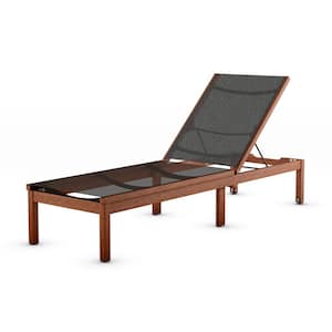 Amazonia Zuiderdam Brown Wood Outdoor Chaise Lounge