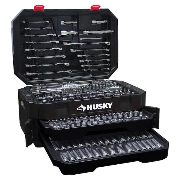 Husky 290-Piece Mechanics Tool Set Ratchets Sockets Wrenches With Storage Case