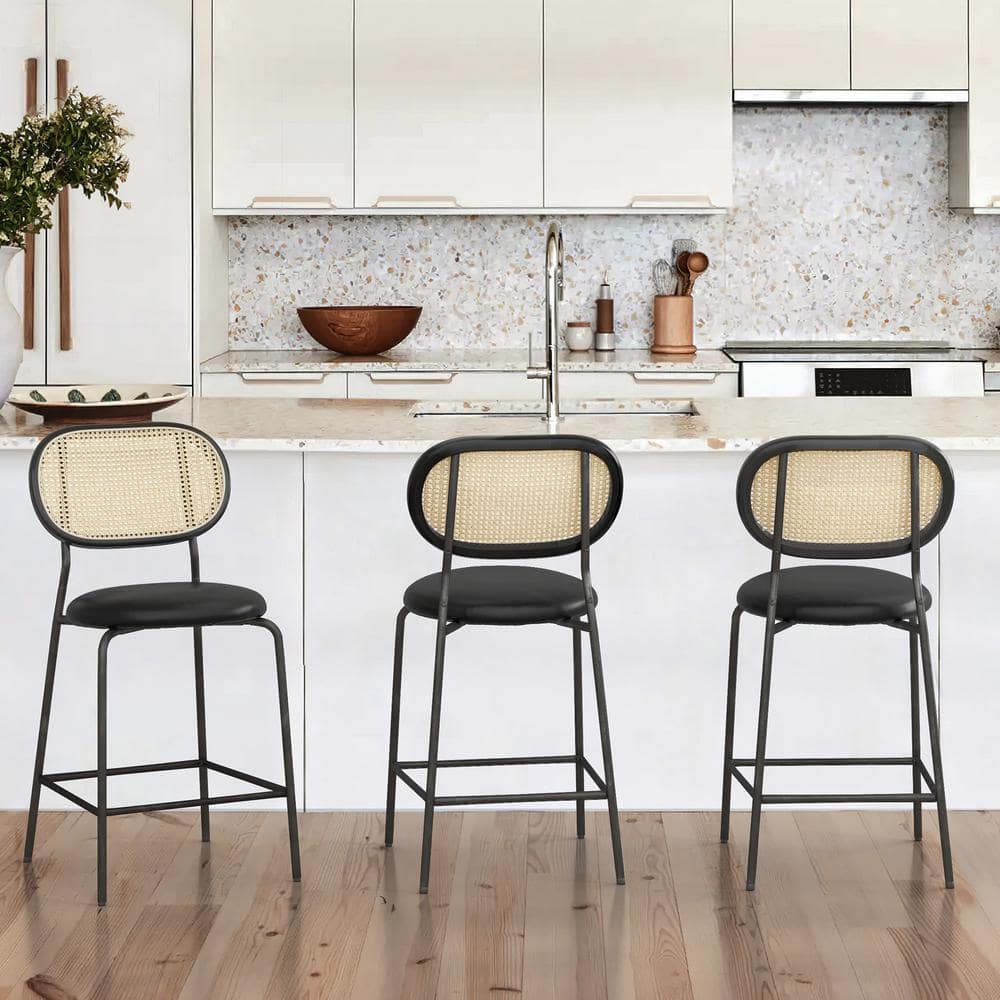 Cane back best sale bar stools kitchen