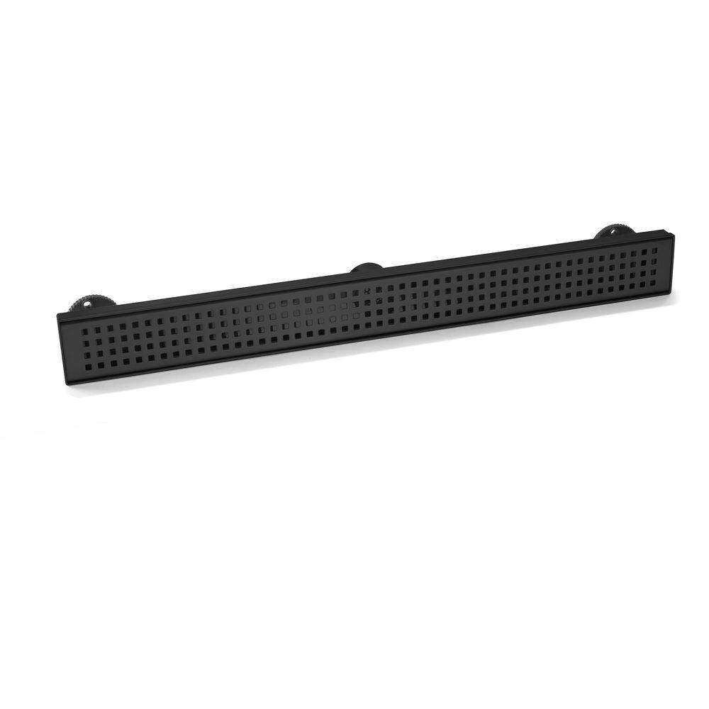 Designline 28 in. Stainless Steel Linear Shower Drain with Square Pattern Drain Cover in Matte Black price history on PriceWatchPro