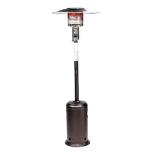 47,000 BTU Outdoor Patio Propane Heater with Portable Wheels, Standing Gas Outside Heater Stainless Steel Burner-Smocha