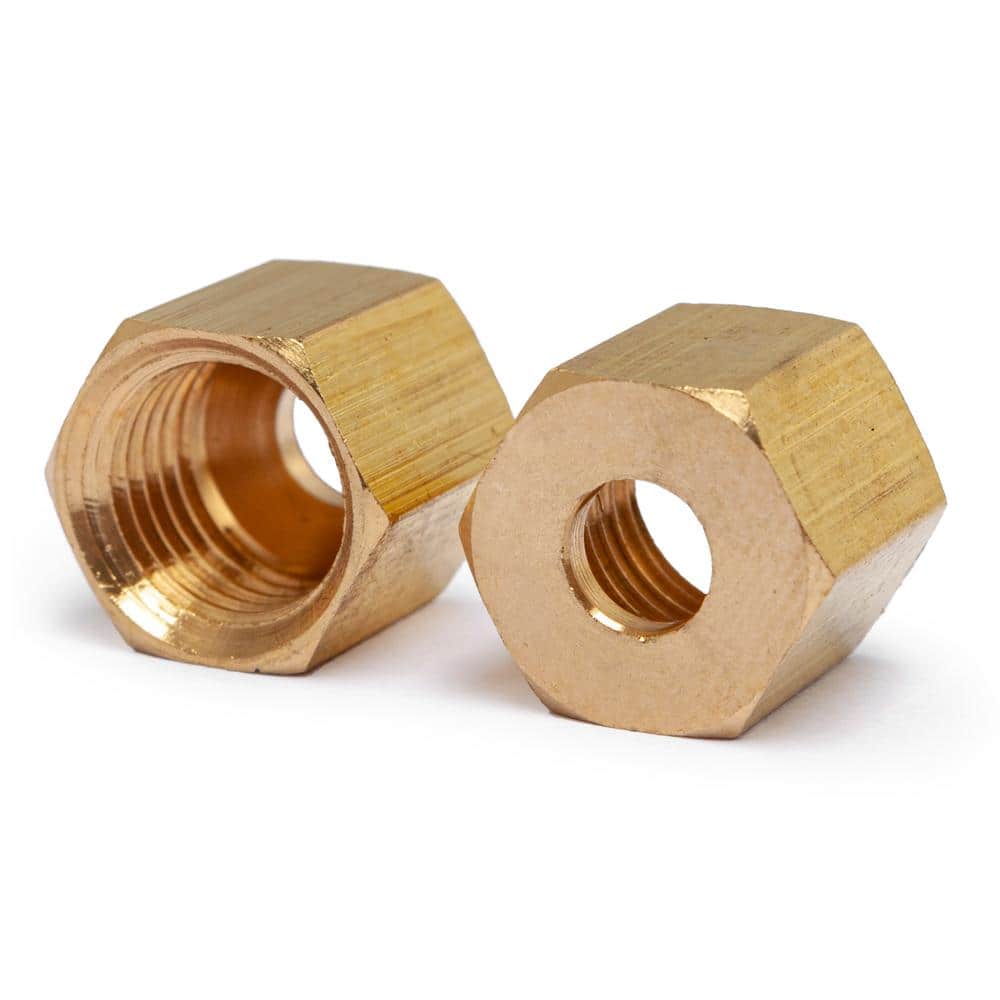 3/16 Inch Brass Hex Compression Nut Fittings Pack