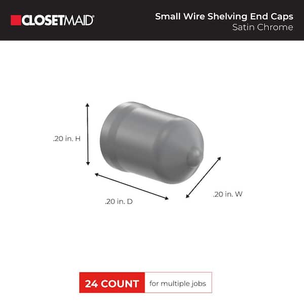 1/4 in. Silver Shelf End Caps for Maximum Load Ventilated Wire Shelving (24-Pack) 1/4 in. Silver Shelf End Caps for Maximum Load Ventilated Wire Shelving (24-Pack)