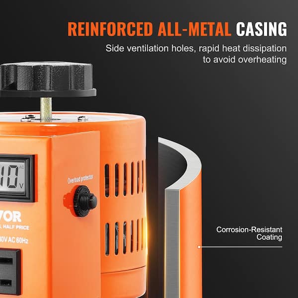 VEVOR 500VA Auto Variable Voltage Transformer AC Voltage Regulator