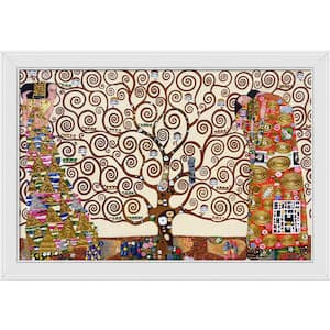 Tree of Life, Stoclet Frieze, 1909 by Gustav Klimt Gallery White Framed Abstract Oil Painting Art Print 28 in. x 40 in.