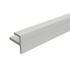 All Weather System 1.87 in. x 1.87 in. x 8 ft. Composite Siding End Trim in Icelandic Smoke White Board