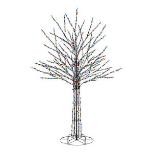 8 ft Bare Branch Multi LED Christmas Tree