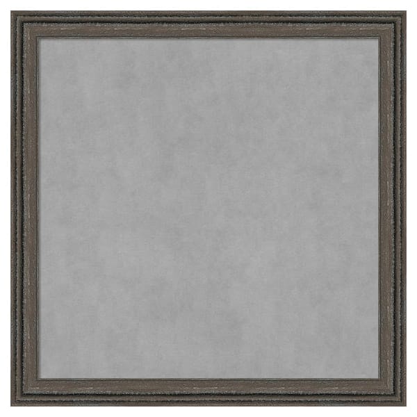 Amanti Art Upcycled Brown Grey 27 in. x 27 in Framed Magnetic Board