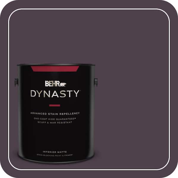 BEHR DYNASTY 1 gal. #T13-10 Plum Orbit Matte Interior Stain-Blocking Paint & Primer