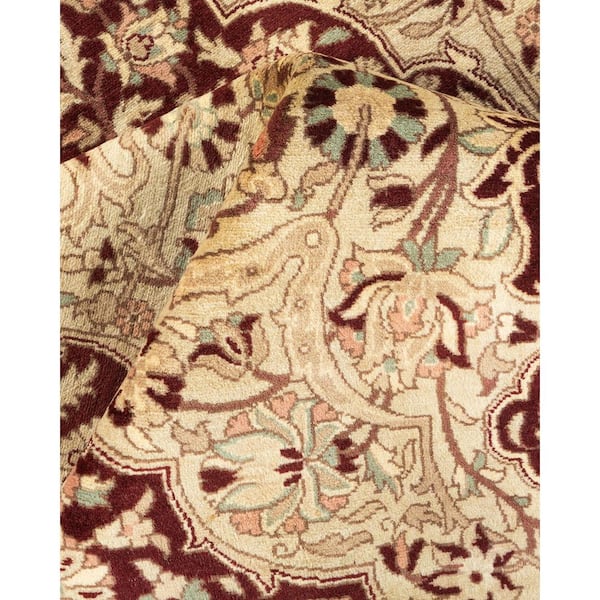 Mogul Ivory 5 ft. x 8 ft. Oriental Wool Indoor Area Rug