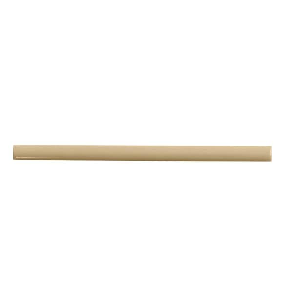 Apollo Tile Horizonte 0.5 in. x 8 in. Glossy Soft Olive Ceramic Pencil Trim Wall Tile (0.27 sq. ft./Case)-10 Pack
