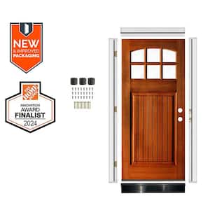 Krosswood Doors 36in.x 80in.Left-Hand 6-Lite Arch Clear Glass