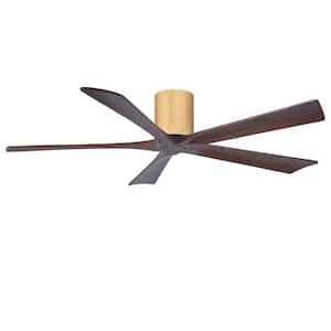 Irene-5H 60 in. 6 Fan Speeds Ceiling Fan in Brown with Remote and Wall Control Included