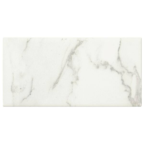 Marazzi Developed by Nature Calacatta 3 in. x 6 in. Glazed Ceramic Wall Tile (12 sq. ft. / case)