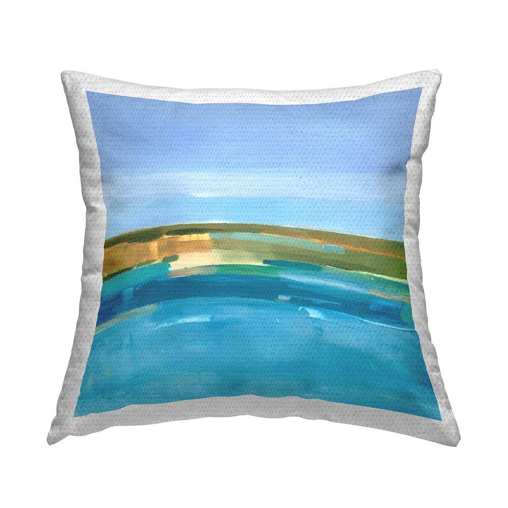 Abstract Blues Landscape Blue Square Outdoor Throw Pillow price history on PriceWatchPro