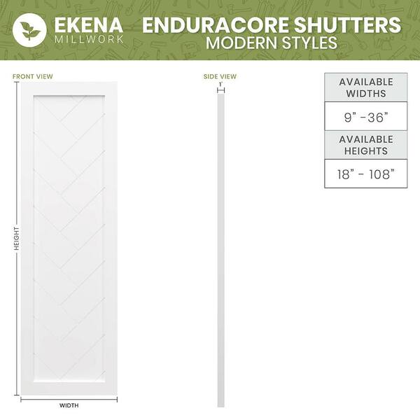 Ekena Millwork EnduraCore Kyoto Modern Style 15-in W x 60-in