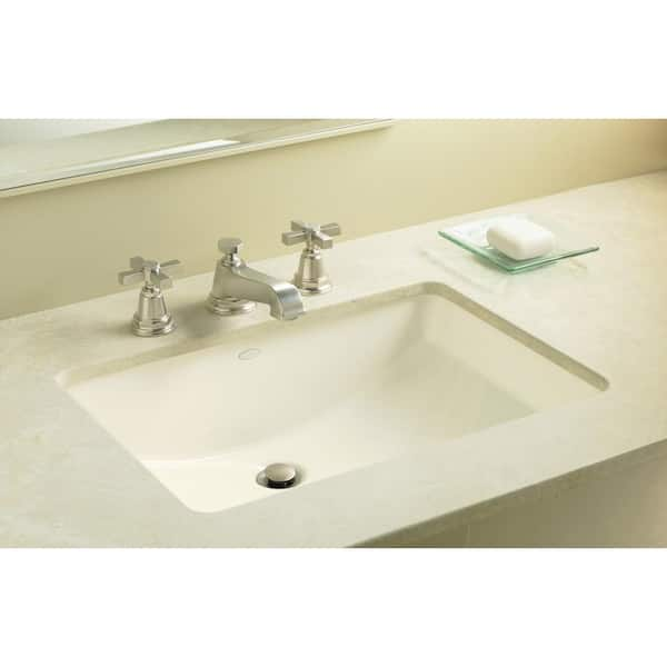 KOHLER Ladena 23 1/4" Undermount Bathroom Sink in White with Overflow Drain