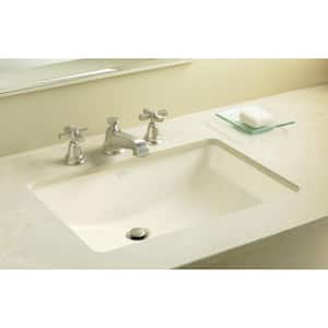 Ladena 23 1/4" Undermount Bathroom Sink in White with Overflow Drain