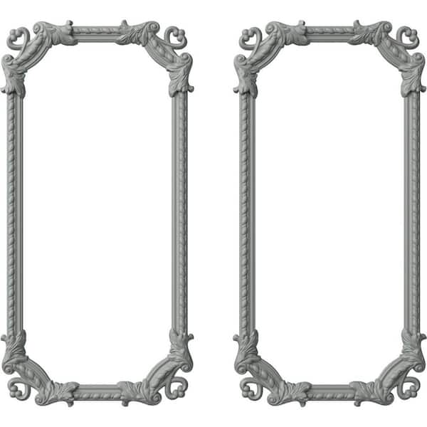 Ekena Millwork 24 in. W x 48 in. H Unfinished Polyurethane Devon Rope Panel Moulding Kit (Double Panel)