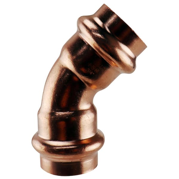 PRESSFAST 3/4 in. x 3/4 in. Copper 45-degree Press x Press Elbow Fitting