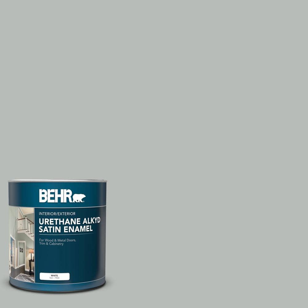BEHR 1 qt. T1819 Quiet Time Satin Enamel Urethane Alkyd BEHR 1 qt. T1819 Quiet Time Satin Enamel Urethane Alkyd