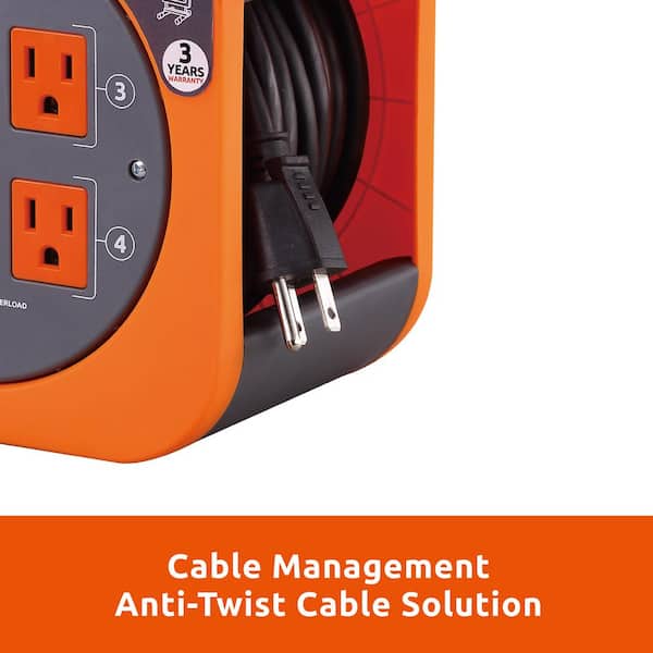 Mini Cable Reel Small Retractable Power Cord Reel - China Retractable Cord  Reels, Cord Reels