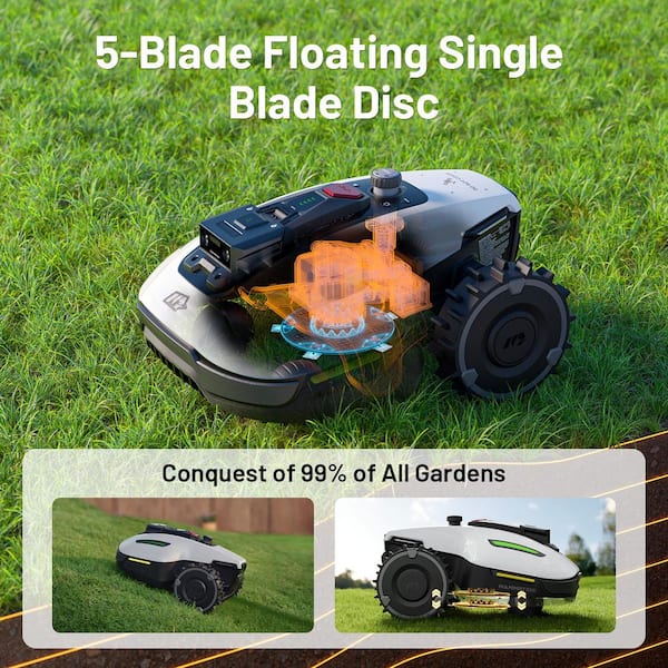 MAMMOTION YUKA mini 600H 7.5 in. Robot Lawn Mower (0.3 Acres) with