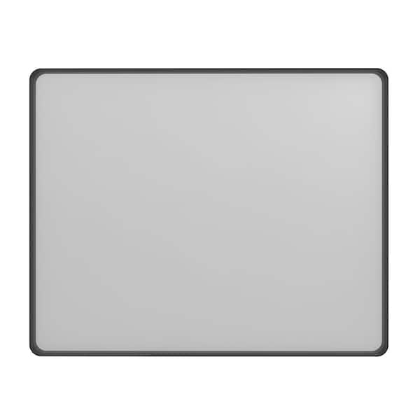 32 in. W x 40 in. H Rectangular Framed Wall-Mounted Bathroom Vanity Mirror in Tempered Glass