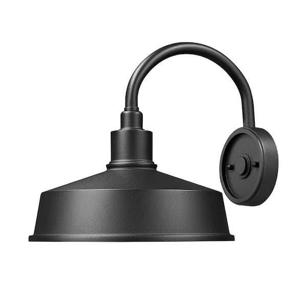 RLM 12.5 in. 1 light Sand Black Aluminum Hardwired Outdoor Marine Grade Sconce with No Bulb Included