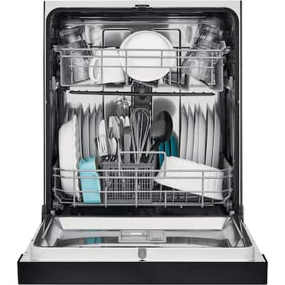 24 in. Black Front Control Tall Tub Dishwasher with Stainless Steel Tub, 52 dBA