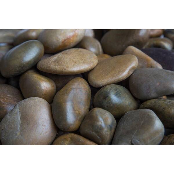 Rain Forest 1 in. to 2 in., 20 lb. Medium Mixed Grade A Polished Pebbles (25-Pack/Pallet)